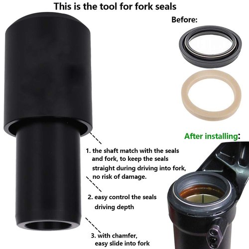 Dust Seal Installation Tool Fork Dust Seal Driver Dust Wiper Installation Tool Guide Compatible with Fox Rockshox Suspension Fork Lower Leg in 30mm 32mm 34mm 35mm 36mm 40mm