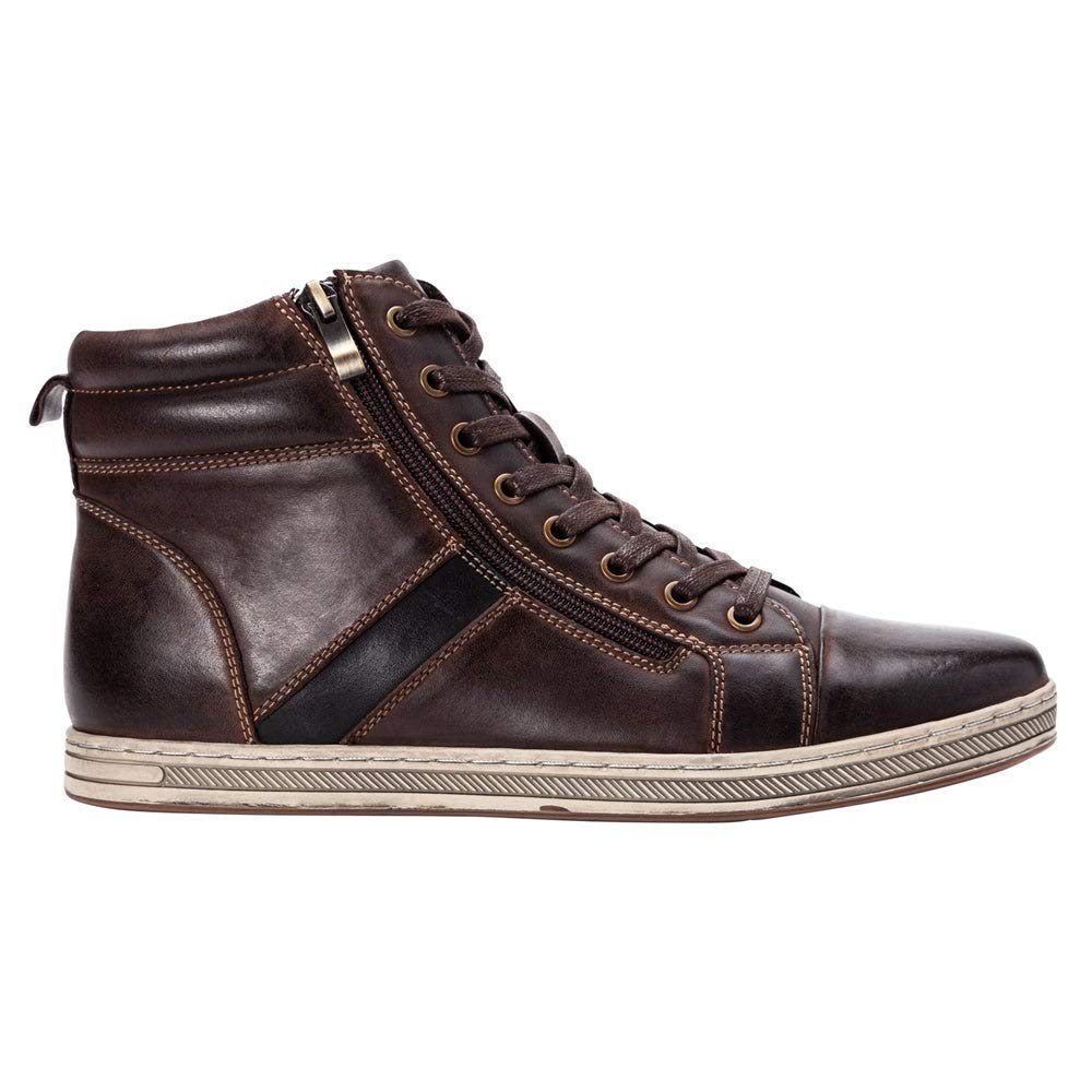 Propét Men's Lucas Hi Skate Shoe, Tan 8 Medium US