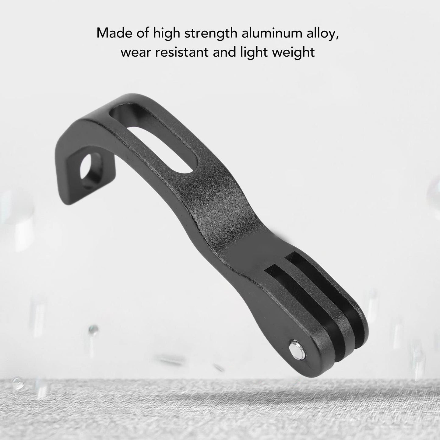 LED Headlight Clamp Cycling Light Holder Handlebar Light Mount Bicycle Torch Holder Front Light Bracket Cycling Lamp Bracket for Folding Bike(Black)