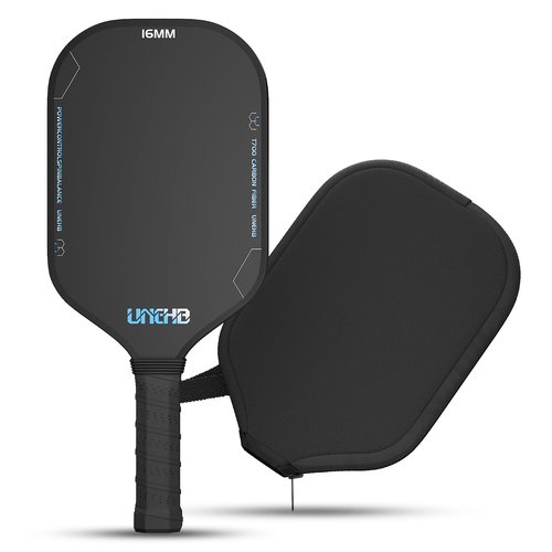 UNEHB Pickleball Paddles,16mm T700 Pickleball Racket, Thermoformed Raw Carbon Fiber Pickleball Paddle, Carbon Fiber Textured Surface (CFS),Designed for Great Spin Power and Control