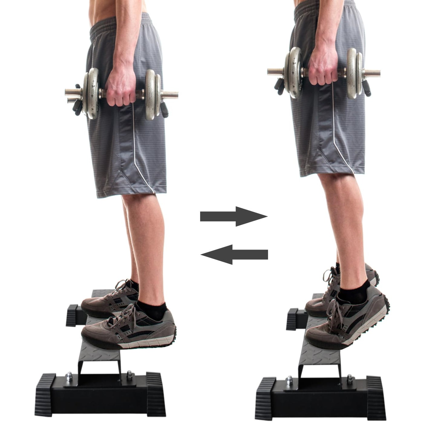 4.1-Inch High Steel Calf Raise Bar – Wide Calf Raise Machine for Stretching, Squats, and Foot Stretching – Anti-Slip Solid Steel Block for Enhanced Stability