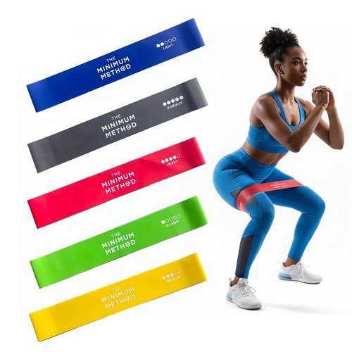 Joey Thurman Mini Resistance Bands, 5-Pack Mini Loop Bands for Exercise, Booty Bands for Glutes Legs and Hips, Home Gym Workout Bands