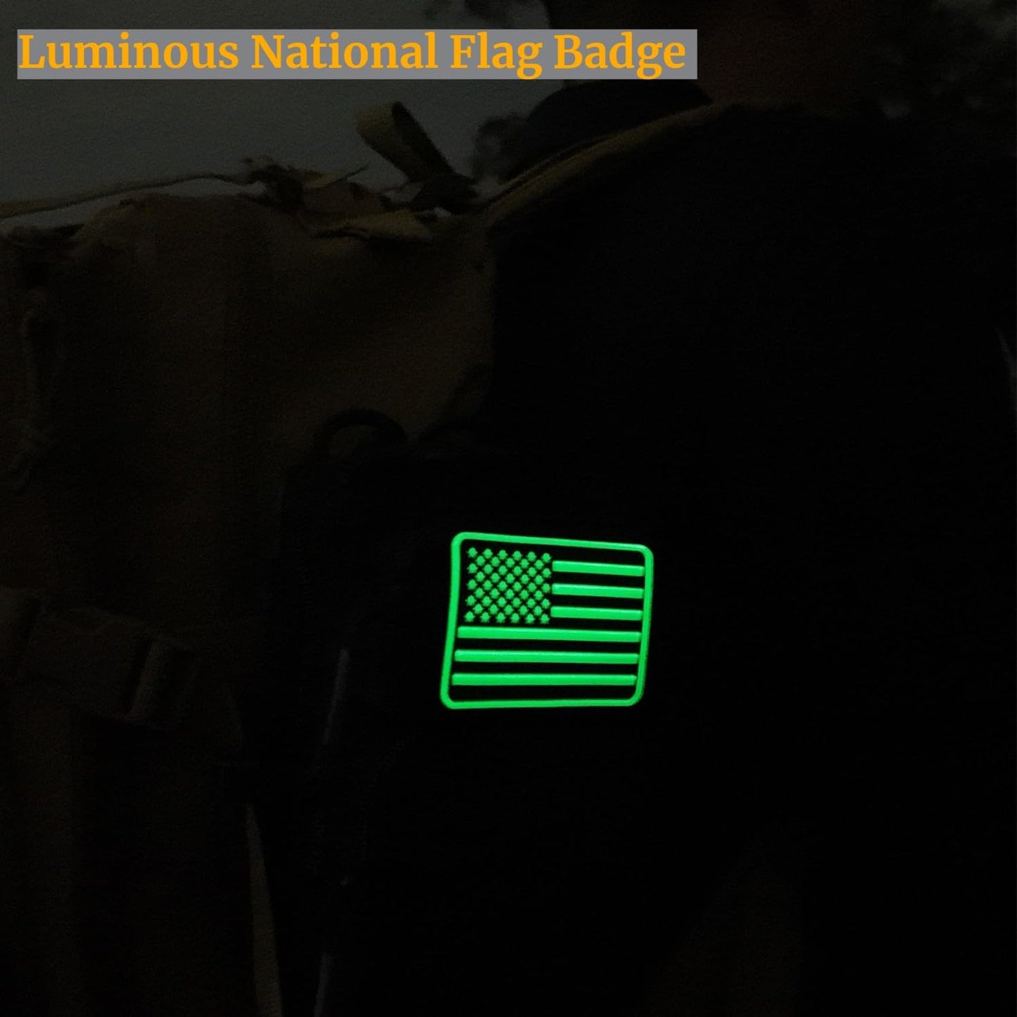 Skiennix Tactical Molle Utility Pouches - 2 Pack Mini EDC Belt Pouches with US Flag Patch