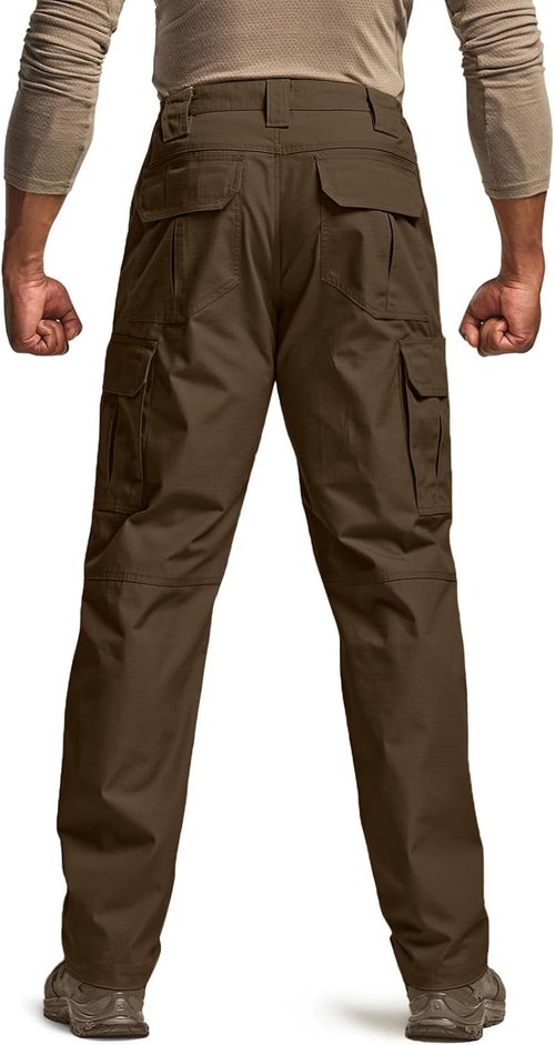 CQR Tactical Pants - Lightweight Water-Resistant Ripstop Cargo Pants for Work & Hiking | Men's Outdoor Apparel