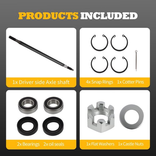 Jecoupoon 20377-G11 Golf Cart Driver Side Rear Axle Shaft Compatible with TXT/Medalist Electric 1994-2013