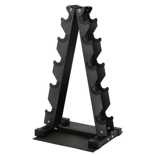 Fitvids 5 Tier A-Frame Dumbbell Rack Stand Only with Anti-Slip Pads, Compact Weight Set Storage Holder for Home Gym Space Saver