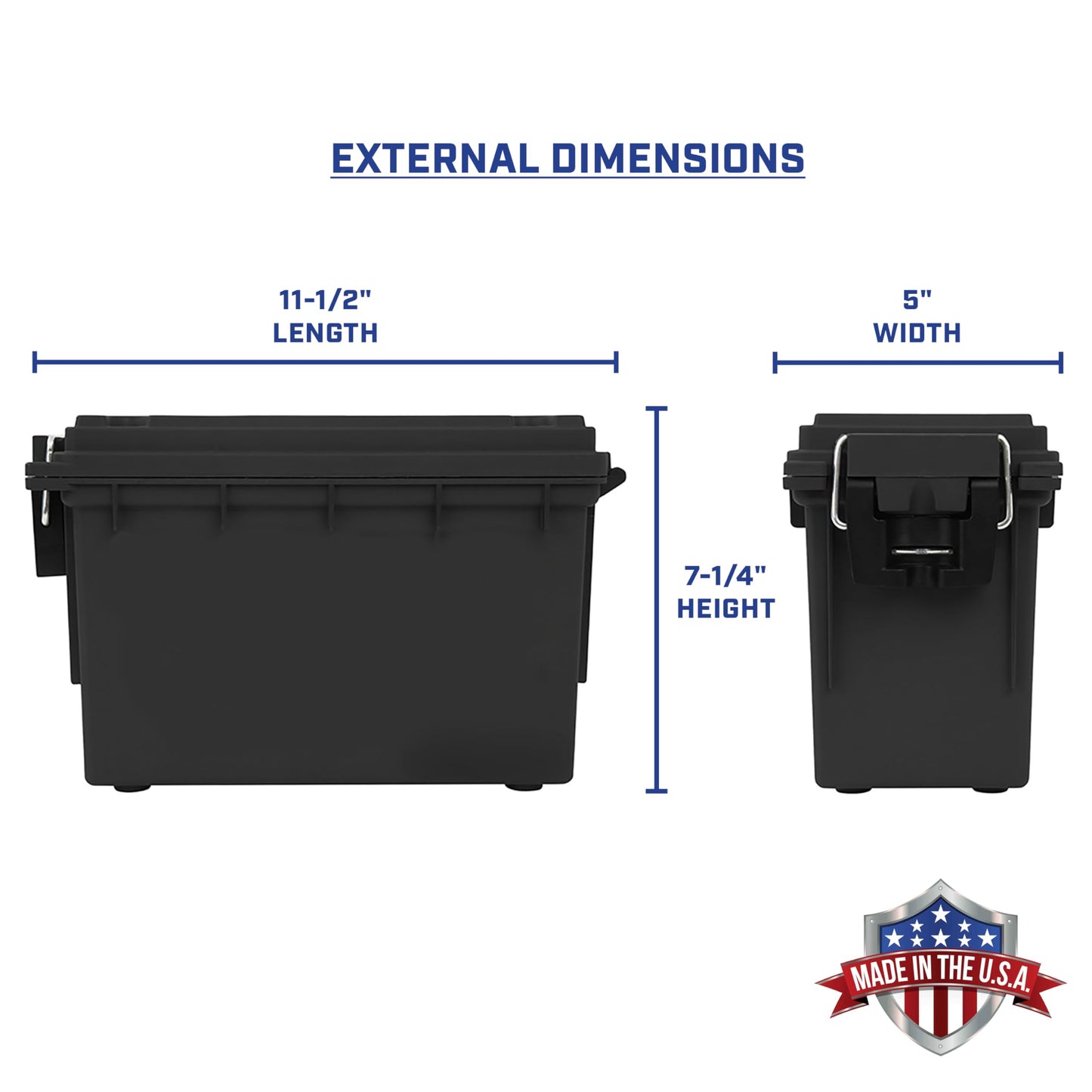 Sheffield 12629 Ammo Storage Box, .30 Cal Field Boxes, Lockable Storage Box with Handle, Secures Hunting Gear, Supplies, and Bullets, Made in USA