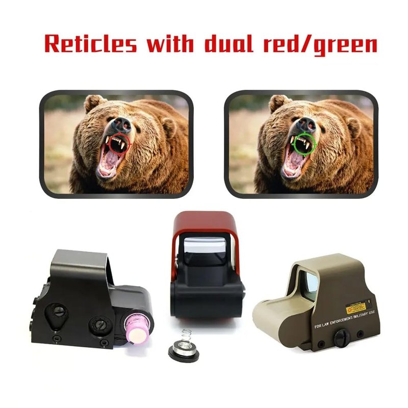 553 Holographic Sight,Red Dot Sight for Metal Green & Red Dot Sight Scope,Outdoor Tactical 20 mm Rail Mount