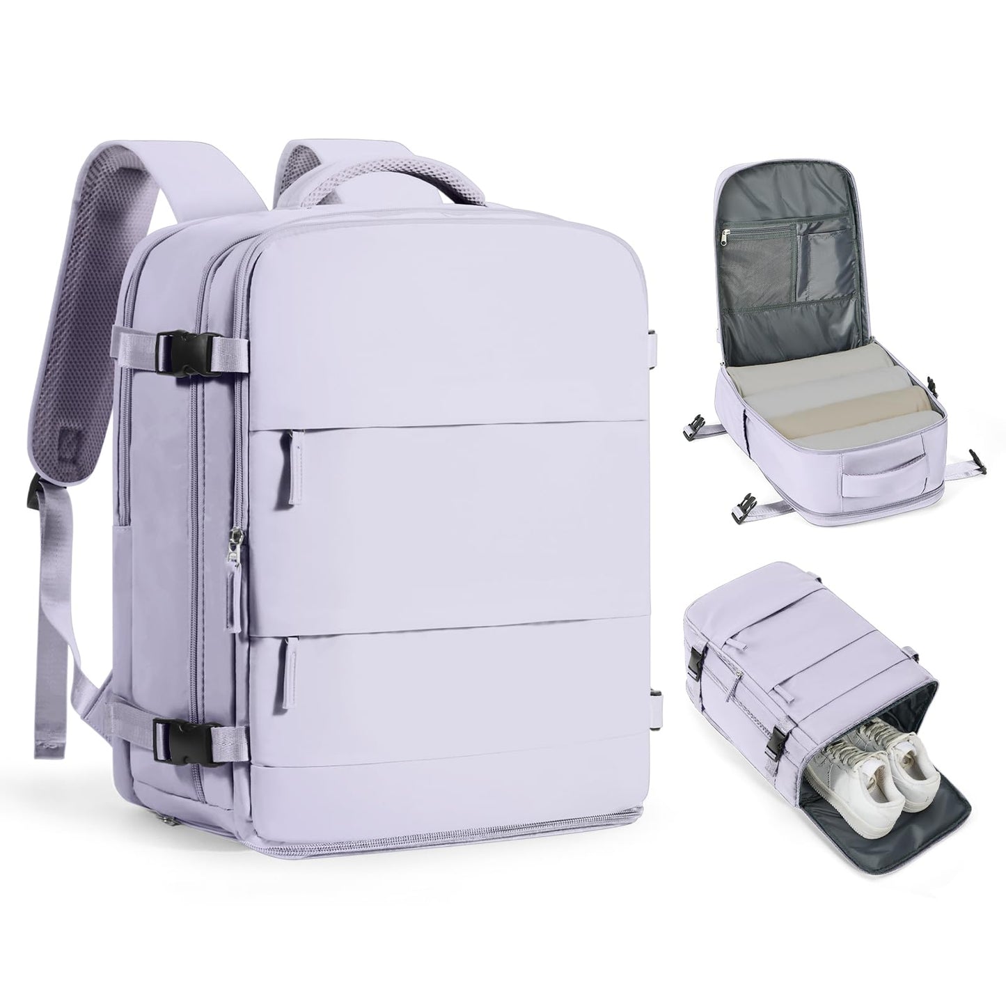 coofay Travel Backpack Carry On Flight Aapproved Personal Item Travel Bag Mochila De Viaje Travel Backpack For Men Spirit Airlines Personal Item Bag 18x14x8 Carry On Backpack For Airplanes Purple