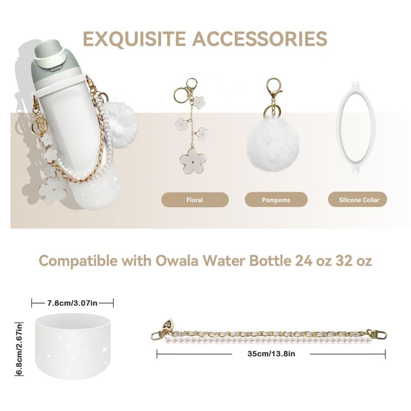 AMUSEPROFI Water Bottle Handle Strap - Compatible with Owala Accessories - Convenient, Stylish & Durable Hydration Solution for On-the-Go - 24oz & 32oz