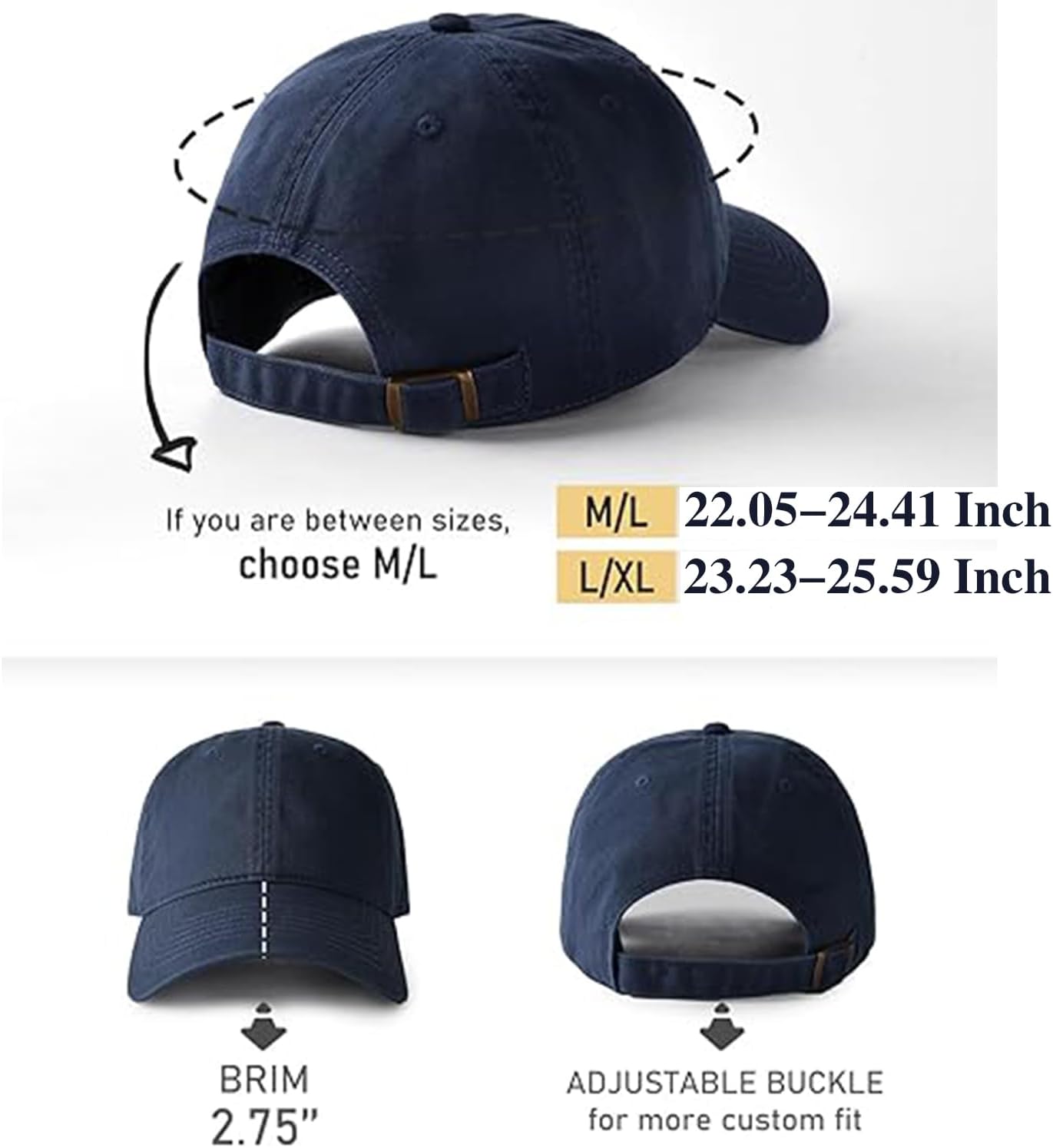 Skiennix Women's Baseball Caps - Adjustable Summer Sun Visor Hat | 2-Pack Set