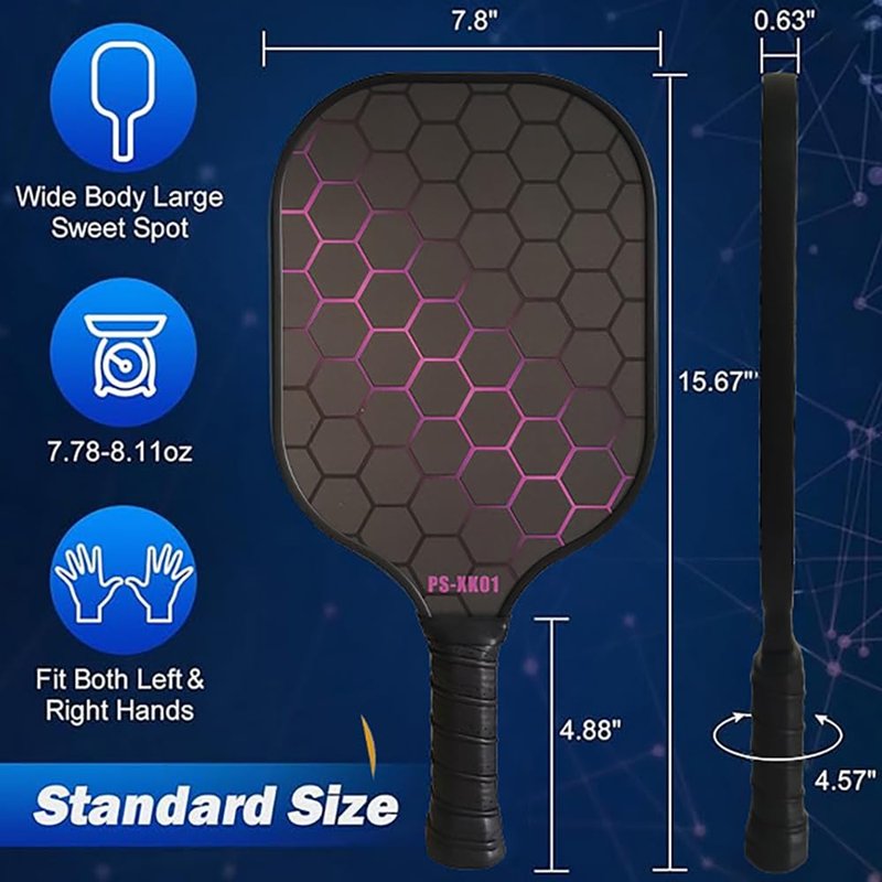 Belieflaw Professional-Grade Fiberglass Pickleball Paddles - USAPA Certified | Lightweight & Durable Design | Ideal for Beginners & Home Use