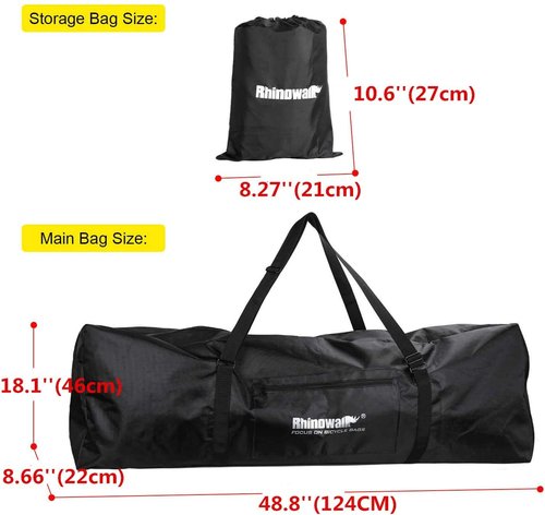 SUNELFFY Electric Scooter Carrying Case - Foldable E-Scooter Storage Transport Bag - Heavy Duty for Mijia M365 /M365 Pro Xiaomi Segway (Black)