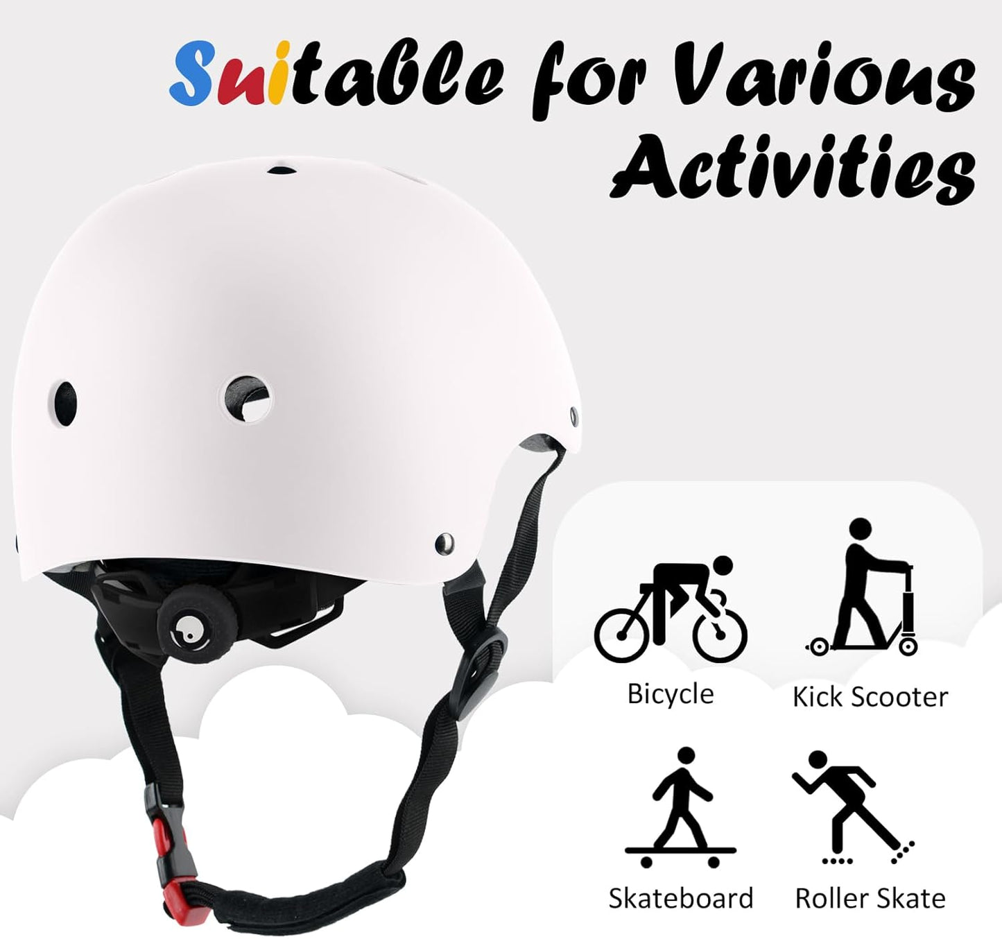 Skiennix Kids Bike Helmet - Adjustable Multi-Sport Safety Gear | Toddler to Youth, 3 Sizes Available