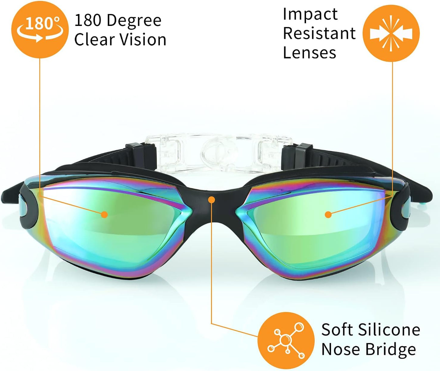 Skiennix Kids Swim Goggles - UV Protection & Anti-Fog Design | 4 Pack for Ages 6-14