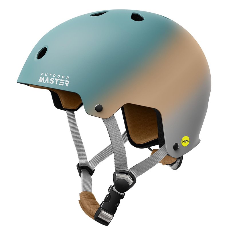 OutdoorMaster MIPS Skateboard Helmet - Two Removable Liners Ventilation Multi-Sport Scooter Roller Skate Inline Skating for Kids, Youth & Adults