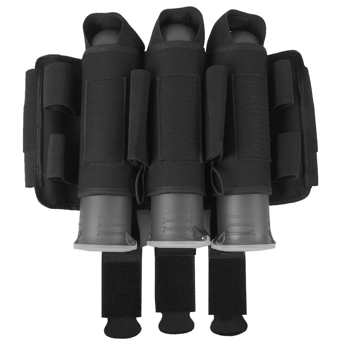 Maddog Pro 3+2 Paintball Harness Pod Pack with (3) 150 Round Bones Paintball Pods | Pod Ejection | Adjustable Pod Holder Belt for Tournament, Woodsball & Speedball