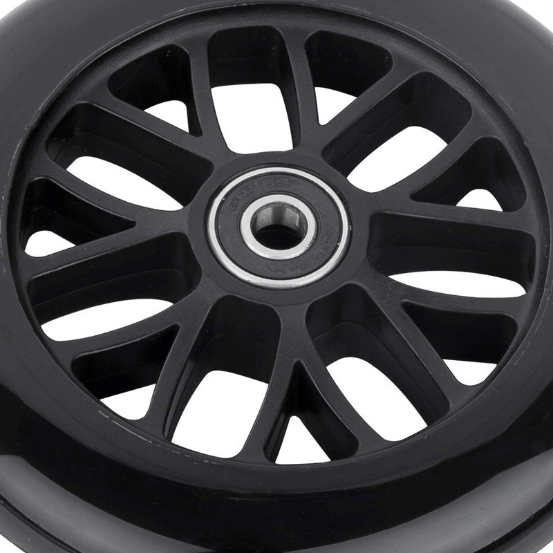 AOWISH 125mm Scooter Wheels - 125mmX24mm Replacement Wheel with ABEC-9 Bearings for Razor A3, Swing Wiggle, Flicker Scooters & Wheelchairs (2-Pack, Black)