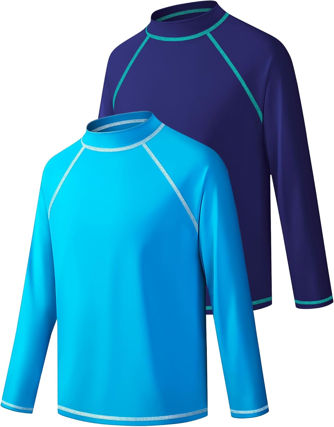 Skiennix Boys Rash Guard Swim Shirt - Long Sleeve UPF 50+ Sun Protection for Kids | Quick Dry Fishing & Beach Wear
