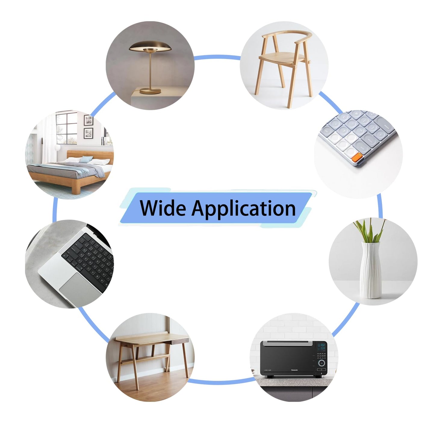 Non Slip Furniture Pads, Silicone Self Adhesive Cuttable Anti-Slip Furniture Pads for Hardwood Floors, 5x40 inch Anti-Scratch Rubber Pads Roll