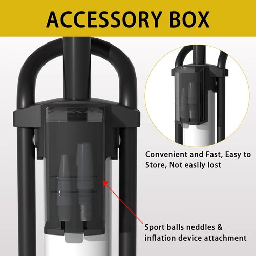 **TOOLITIN Bike Pump - Precision Digital Pressure Gauge for Presta & Schrader Valves | Versatile Air Pump for Bicycles, Balls, Scooters**