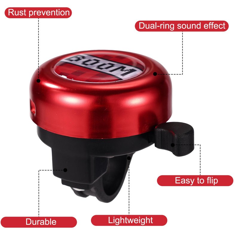 Pixel Theme Bike Bell for Kids, Aluminum Bicycle Bell with Clear Loud Sound Cycling Accessories for Boys Girls Toddler