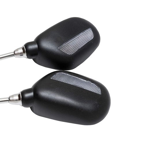 Bike Handlebar Rearview Mirror 2 Pack - Rotatable and Adjustable Wide Angle HD Safe Glass Rear View Shockproof Side Flat Mirror Universal For Bike Bicycle E-bike (BM046)