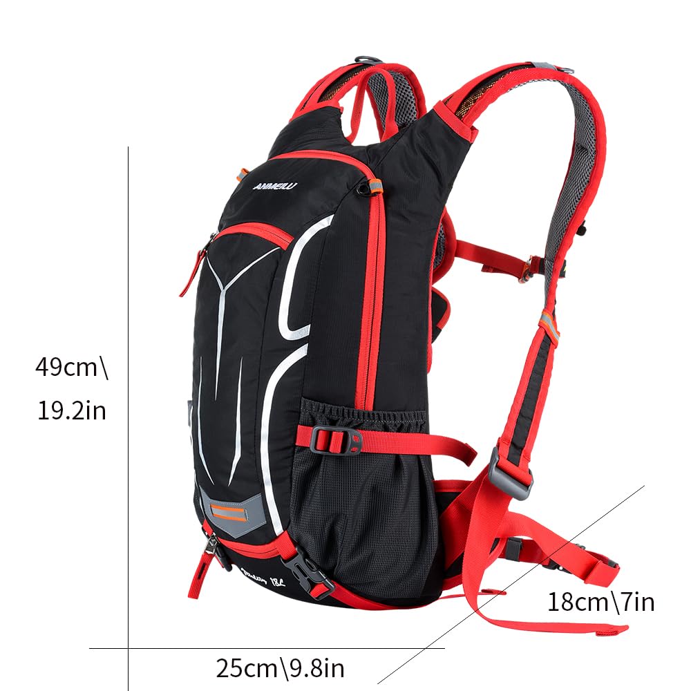 Outdoor Cycling Backpack, Bicycle Backpack, Water Bag Backpack, Mountain Hiking Backpack (red, Single Backpack)