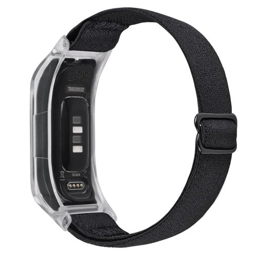 C2D JOY Elastic Nylon Bands Compatible with Garmin Vivosmart 5 tracker Replacement Bands with Case-Black