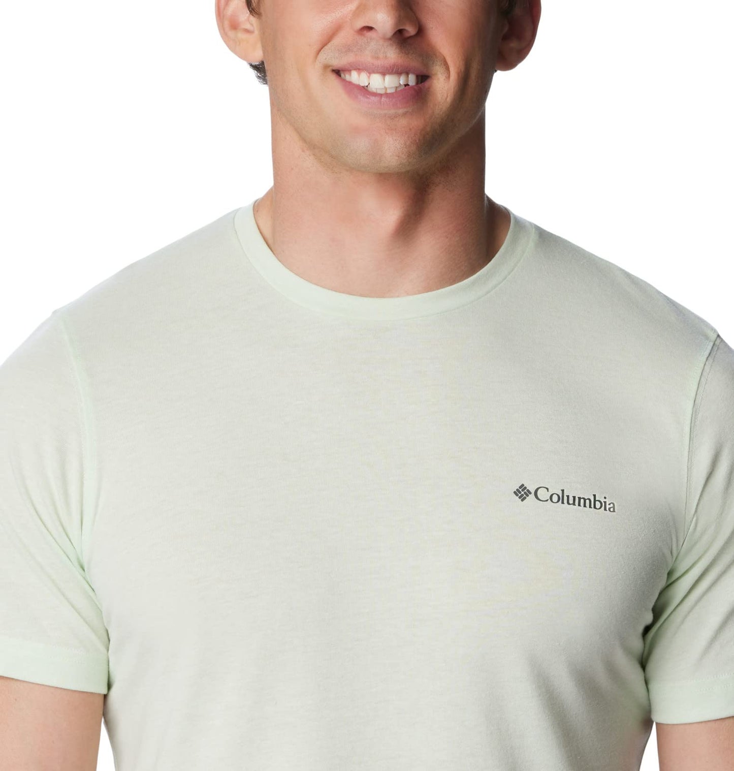 Columbia Men's Thistletown Hills Short Sleeve, Ice Green Heather, Small