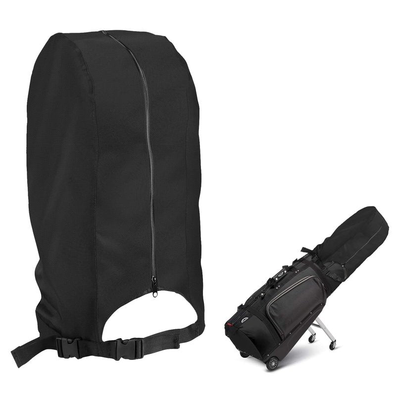 MUTUSHI Golf Bag Rain Cover Waterproof Golf Bag Hood Cover Gifts for Any Golfer,Beginner,Men and Women 13" L x 8" W x 20" H Black