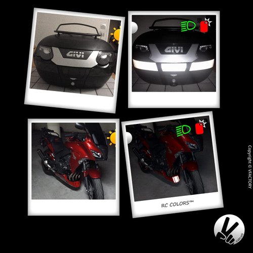 VFLUO - Reflective Sticker Sheet for Bike, Motorcycle, Scooter, Helmets, Stroller/Multi-use - DIY Adhesive board - 3M Technology - High Visibility - Discreet - Optimised adhesion