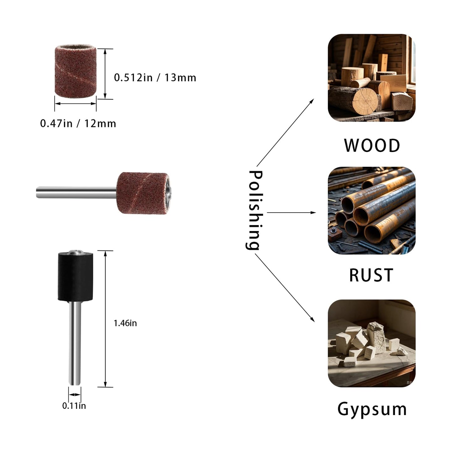 66Pcs Cutting Wheel Set for Dremel Rotary Tool 20Pcs Resin Cutting Discs 6Pcs HSS Circular Saw Blades 10Pcs 545 22mm Diamond Cutting Wheels 20Pcs Sanding Drum 8Pcs Shank and 2Pcs Screwdrivers