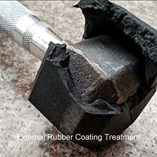 THUNDERBAY Rubber Coated Cast Iron Hex Dumbbell Weights(in Pairs) (20 Pounds)
