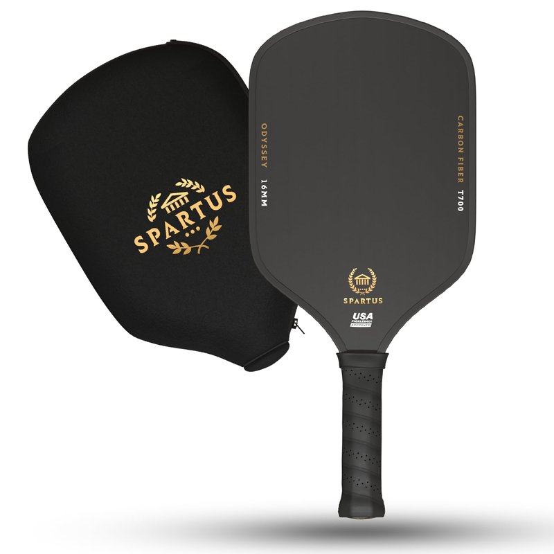 Spartus Odyssey Apex Series Pickleball Paddle with TruGrit Surface Technology and Boost Core for Power & Control - USAP Approved - 16mm Hybrid