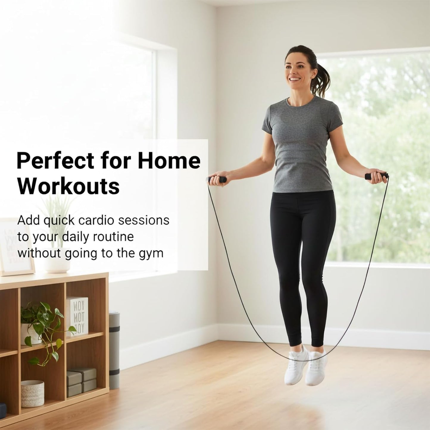 XYLsports Jump Rope - Adjustable PVC Exercise Rope with Tangle-Free Design & Foam Handles for Cardio & Home Workouts