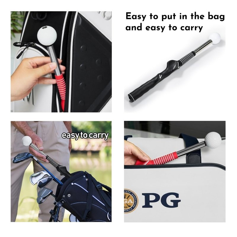 ROYMADE Golf Swing Trainer Telescopic Swing Aid Warm Up for Tempo Grip Strength Right Hand Golf Training Suit for Indoor Outdoor Practice Chipping Hitting Golf Accessories
