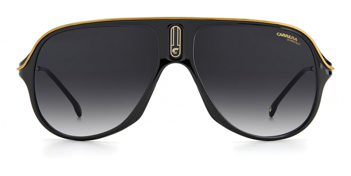 Carrera Unisex Sunglass Style Safari65/N Rectangular, Black/Grey Shaded, 62mm, 15mm
