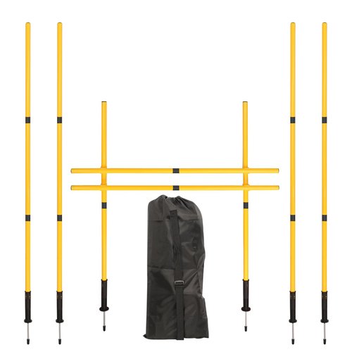 LTTGX Soccer Agility Training Poles Set: Football Speed Training Equipment with 6Soccer Agility Poles Adjustable Height Hurdles for Basketball Athletes Youth