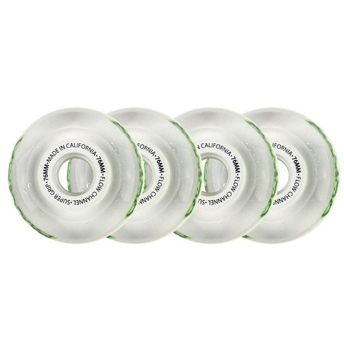 Labeda Slime Roller Hockey Wheels 76mm X-Soft (76A) 4-Pack White