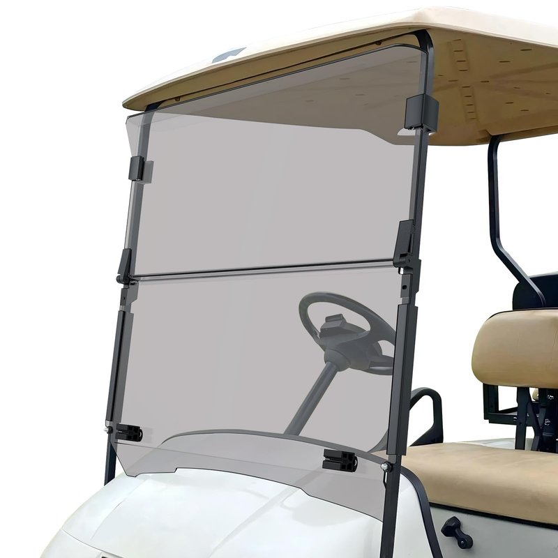 CLUBRALLY Golf Cart Windshield, Fold Down and Anti-UV Windshield Kit for 1995-2013 EZGO TXT/ DCS/ PDS Golf Cart, 40.6"W X 33"H, Tinted