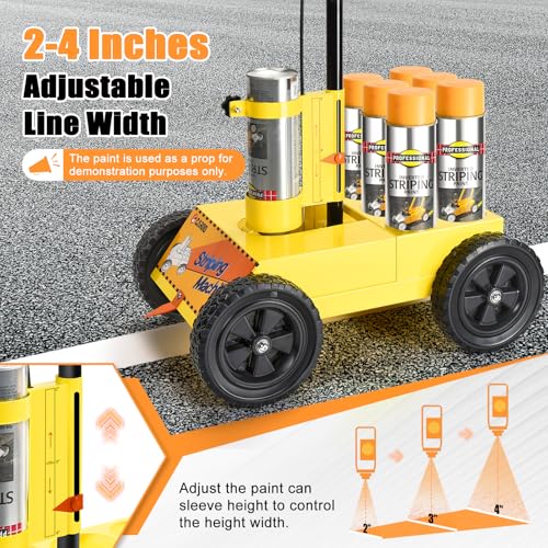 Line Marking Machine for Parking Lots - Adjustable Width 2-4"