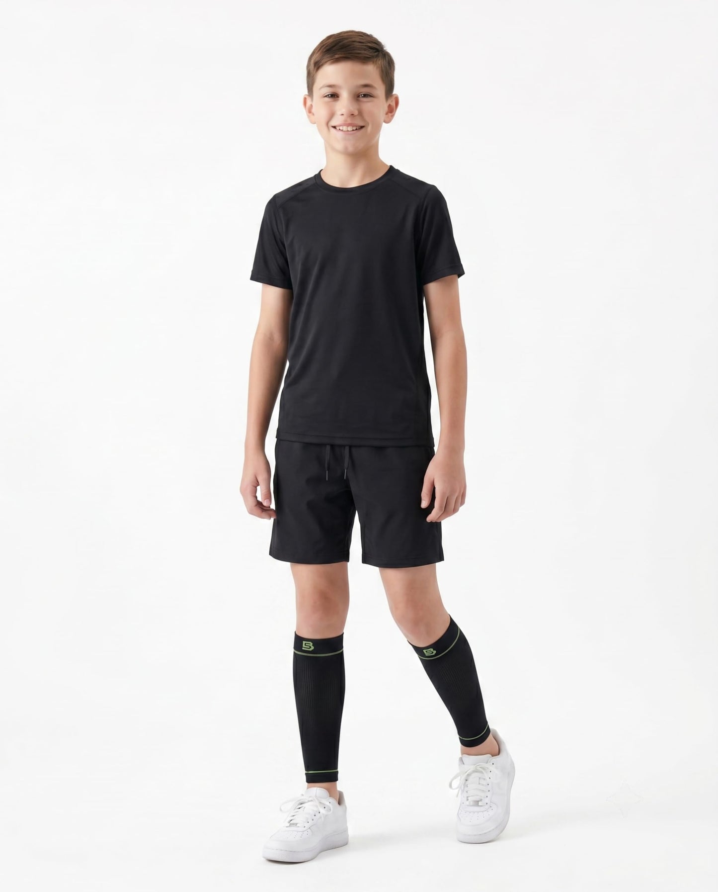 Calf Compression Sleeve for Kids & Teens Shin Splints Relief Muscle Recovery & Support for Running Nursing Travel Non-Slip