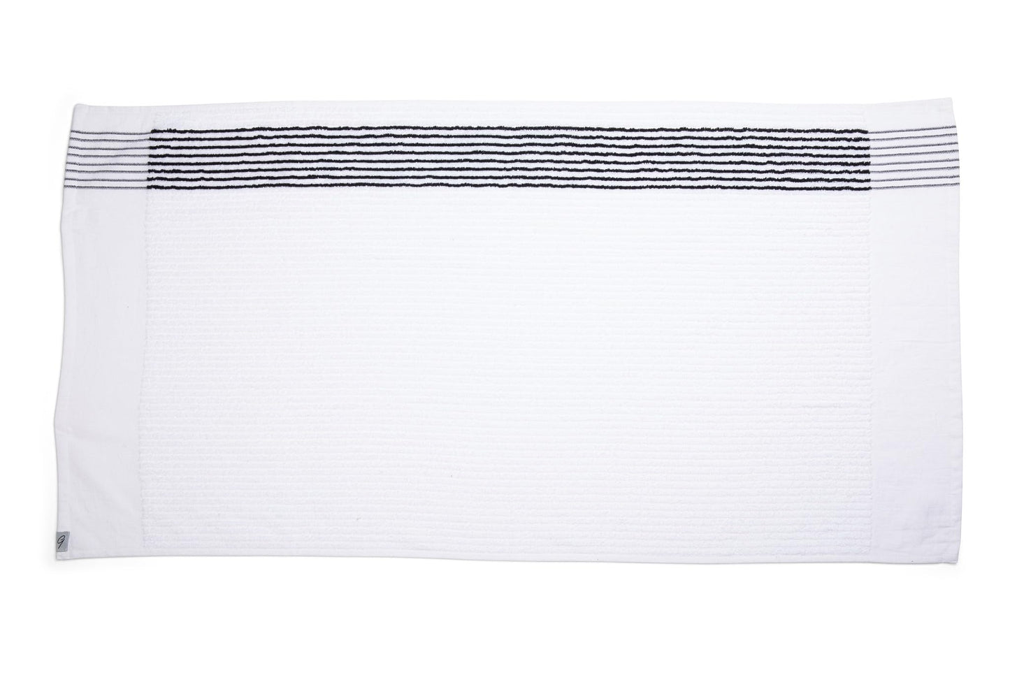 E9 GOLF Caddy Towel - Large 22" x 44" Caddie Style Golf Towel Design, Use The Same Golf Towel That Tour Players Use, Simple, Clean Design, White with Black Stripes