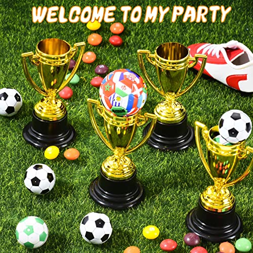 Mini Trophy Cups - 9 Pcs Plastic Gold Award Trophies for Kids
