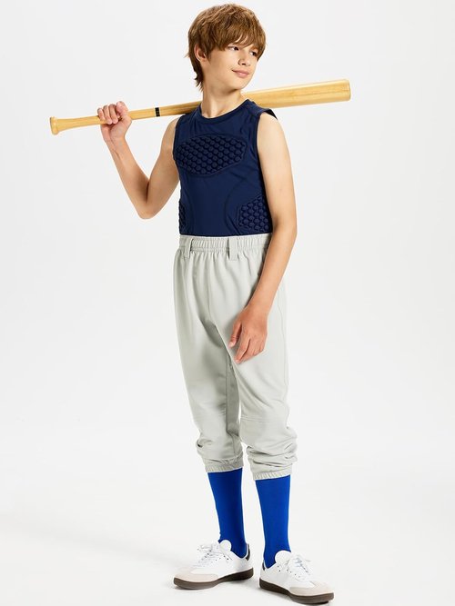 DEVOROPA Youth Boys Baseball Pants - Softball Fast Pitch Practice Pants with Pockets | Sizes 2T-5T