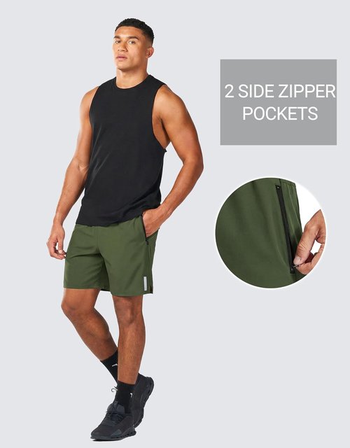 COOFANDY Men's Athletic Running Shorts - Quick Dry Lightweight 7" Workout Gym Shorts for Tennis & Hiking