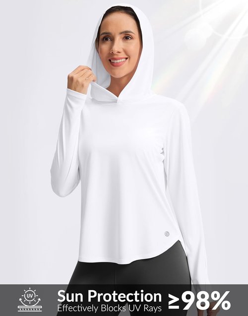 G Gradual Women's Sun Shirt - UPF 50+ UV Protection Hoodie for Hiking & Fishing - Lightweight Long Sleeve