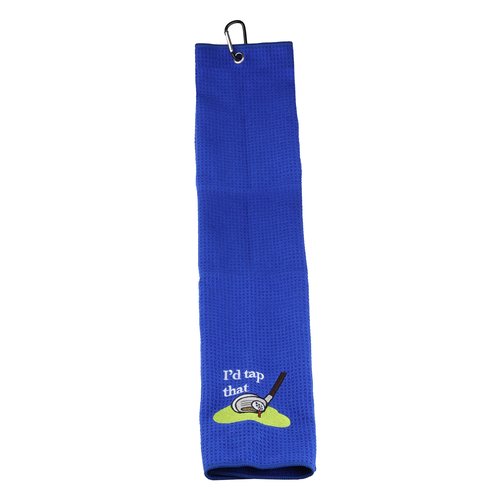 LEVLO Embroidered Golf Towel Gift Golf Lover Gift I'd Tap That Funny Golf Towel with Clip Gift for Men/Women (I'd Tap That)