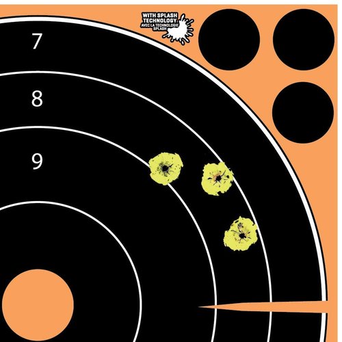 Allen Company EZ-Aim Adhesive Splash 8 inch Bullseye Target by Allen Company, 30 Pack, Orange